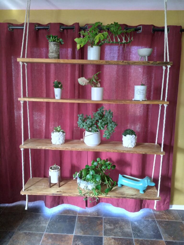 hanging plant shelf